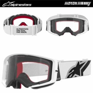 MASCHERA CROSS ENDURO ALPINESTARS SUPERTECH CORP WHITE LENTE CHIARA