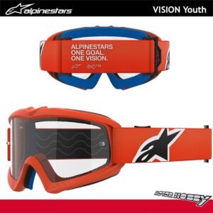 MASCHERA BAMBINO ALPINESTARS VISION YOUTH CORP ARANCIO LENTE CHIARA