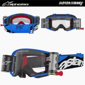 MASCHERA CROSS ALPINESTARS SUPERTECH STREAM ROLL-OFF BLUE