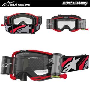 MASCHERA CROSS ALPINESTARS VISION 8 ROLL-OFF BLACK RED