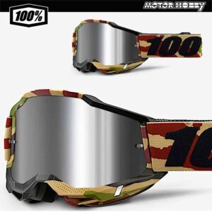 MASCHERA MOTOCROSS ENDURO 100% ACCURI 2 MISSION LENTE A SPECCHIO
