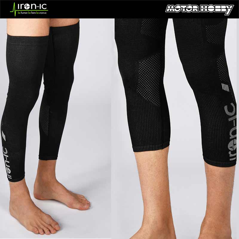 CALZE TERMICHE SCALDAGAMBE SPORT UNISEX IRON-IC SENZA CUCUTURE NERO