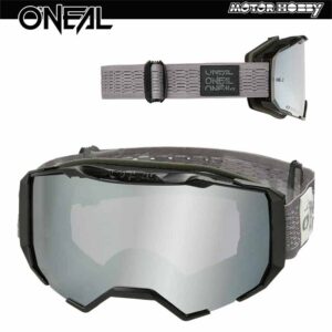 MASCHERA CROSS ENDURO ONEAL B-22 STATIC GRAY LENTE A SPECCHIO
