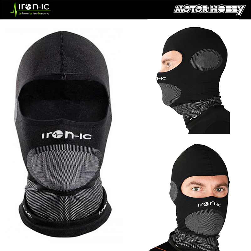 SOTTOCASCO TERMICO TECNICO IRON-IC SPORT UNISEX BALACLAVA 3.2 NERO GRIGIO